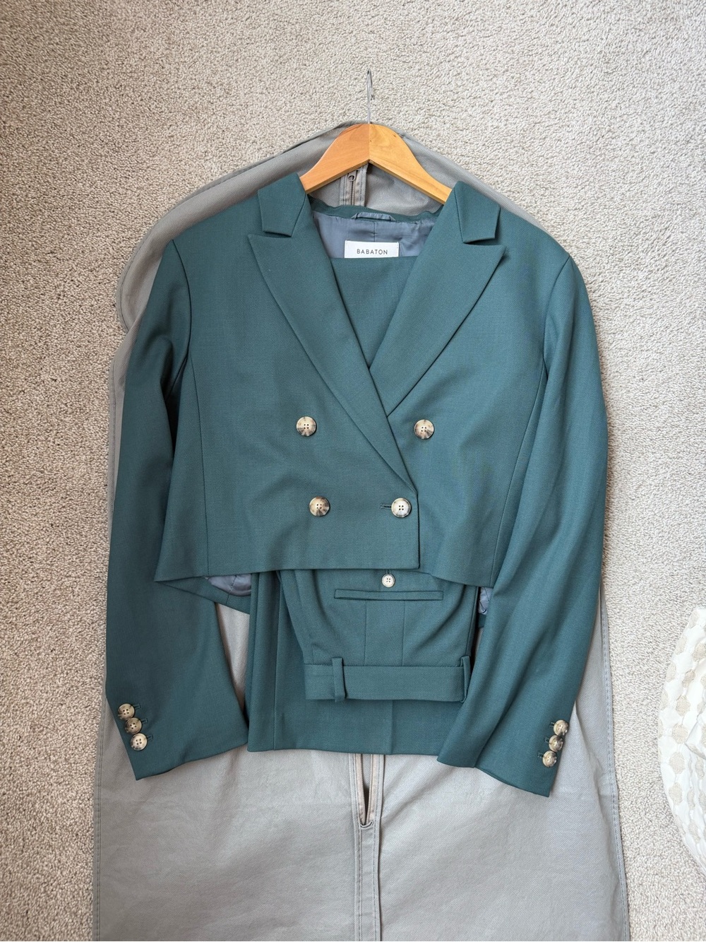 Babaton Dusty Emerald suit